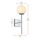 preview thumbnail 2 of 11, Elegant Lighting LD2360 Neri 18" Tall Bathroom Sconce