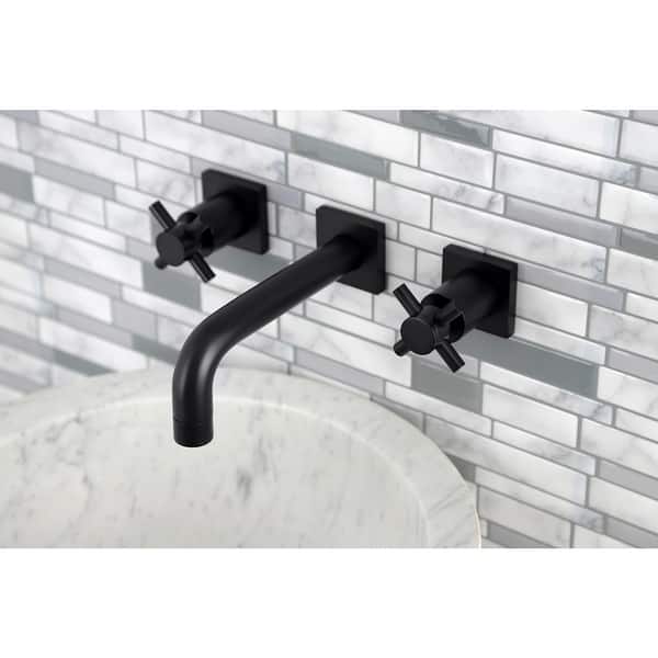 slide 2 of 24, Kingston Brass Concord Two-Handle 3-Hole Wall Mount Bathroom Faucet