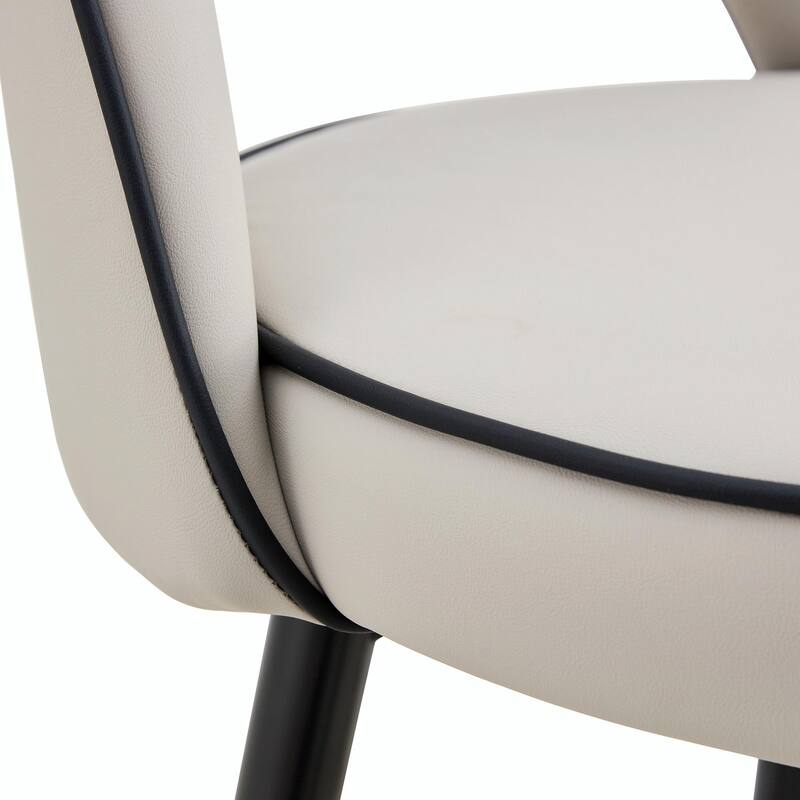 360° Rotatable Bar Chair with Modern PU Upholstery and Metal Legs