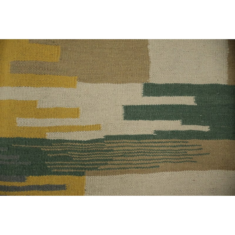 Hand Woven Oriental 100% Wool Carpet Southwestern Modern Multi-Colored Kilim Area Rug - 6' 7'' X 5' 3''