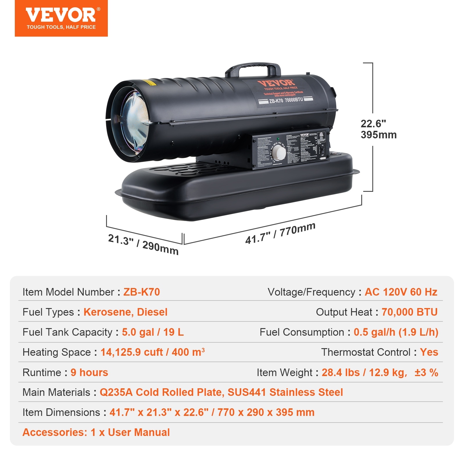 Kerosene 2025 blower heater