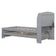 preview thumbnail 16 of 16, Twin Size Wooden LED Platform Bed with Trundle & Storage Headboard with Drawers, Espresso