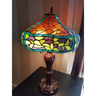 Shop Tiffany-style Chocolate Table Lamp - Free Shipping Today ...