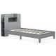 preview thumbnail 2 of 17, Twin Size Wooden Platform Bed Frame with Storage Headboard and 2-Tier Shelf