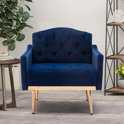 Classic Accent Single Leisure Chair with Metal Leg