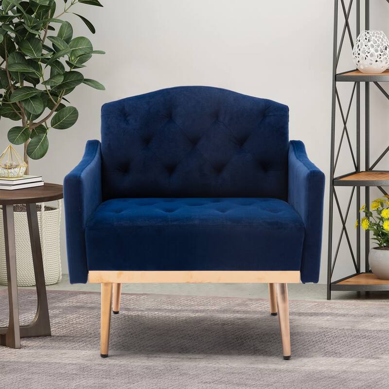 Tufted Decorative Fabric Armchair