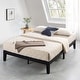preview thumbnail 7 of 93, 12" Classic Solid Wood Platform Bed Frame Black - Queen