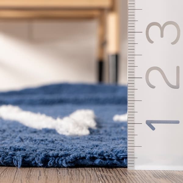 dimension image slide 2 of 15, Nuloom Alphabet SpinClean Washable Round Rug