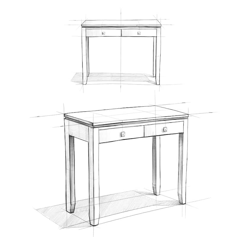 WYNDENHALL Essex SOLID WOOD 38 inch Wide Contemporary Console Sofa Table - 38 Inches wide