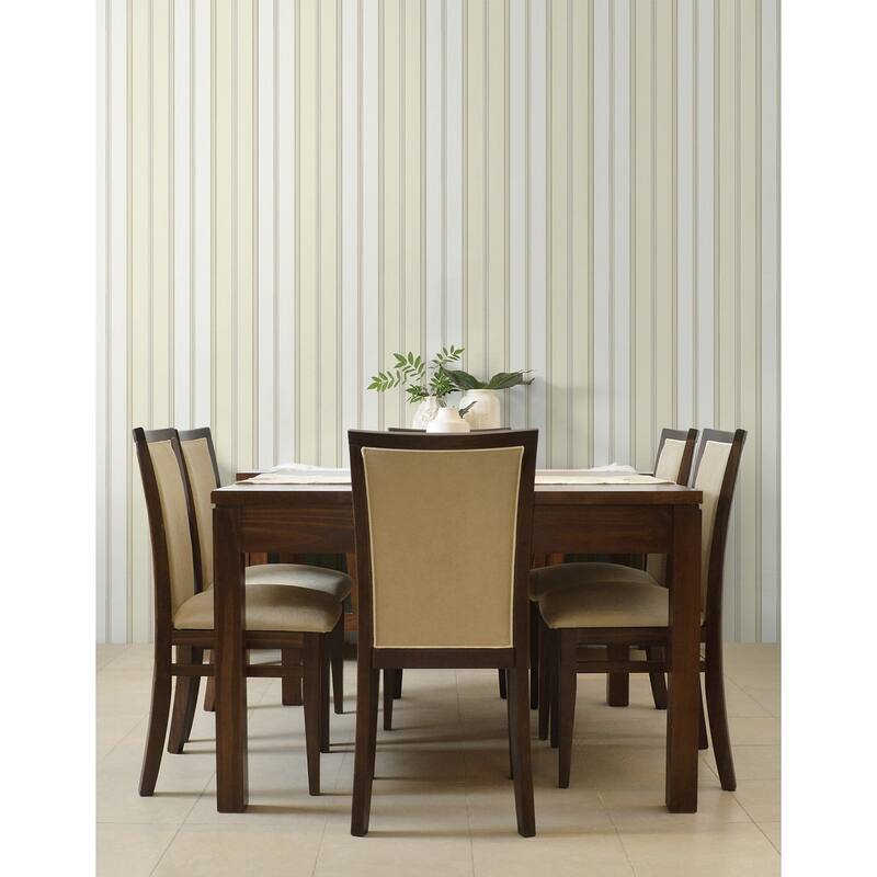 Seabrook Designs Melina Stripe Unpasted Wallpaper - 20.5 in W x 33 ft. L