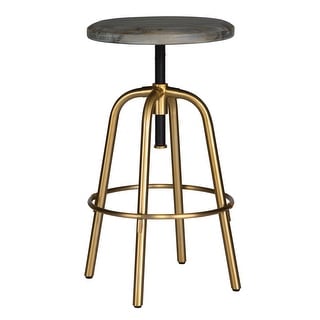Uttermost Revolve Brass Counter Stool - 17"W x 24"H x 17"D