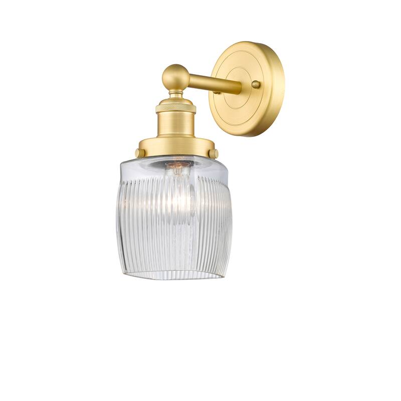 Innovations Lighting Colton - 1 Light 6" Sconce - Clear Halophane/Satin Gold