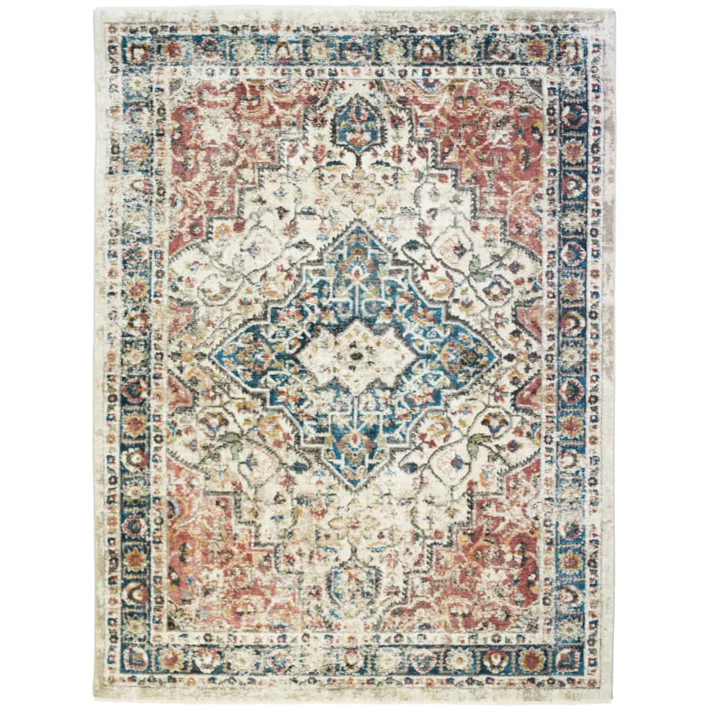 Oxford Castle Traditional Distressed Vintage Oriental Rug