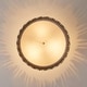 preview thumbnail 12 of 10, 15.5" Farmhouse 3-Light Distressed White Wood Drum Semi-Flush Mount Ceiling Light - 15.5" D x 15.5" W x 10.7" H