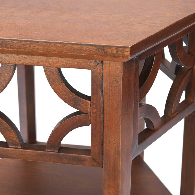 SAFAVIEH Aileen Bali Resorts Brown Hexagon End Table - 18.1" x 18.1" x 18.1" - 18Wx18Dx18H