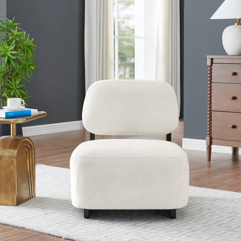 Modern Accent Chair with Solid Wood Frame, 26.5"W x 29"D x 30.25"H