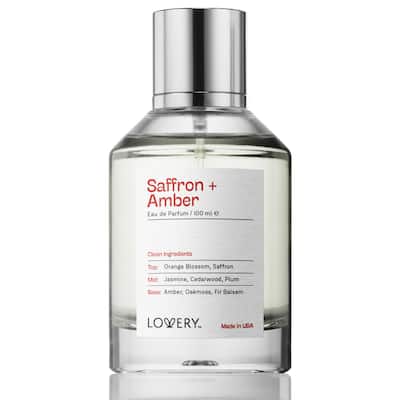 Lovery Saffron and Amber Eau de Parfum, Made in USA, 3.4 oz - 3.4 oz