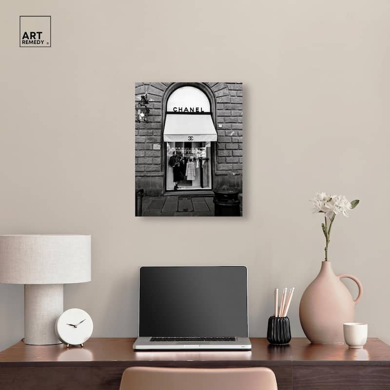 Fashion House Window Canvas by Art Remedy, Gallery Wrapped