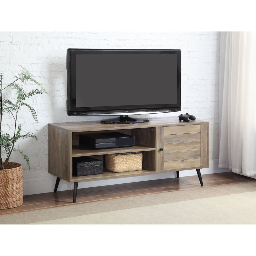 Modern 47" TV Stand with Metal Frame and Storage Shelf for TVs Up to 46"