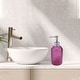 preview thumbnail 10 of 15, Elegant Soap Pump Dispenser for Bathroom 13.52oz 1 Pc Rose Red Silver Tone