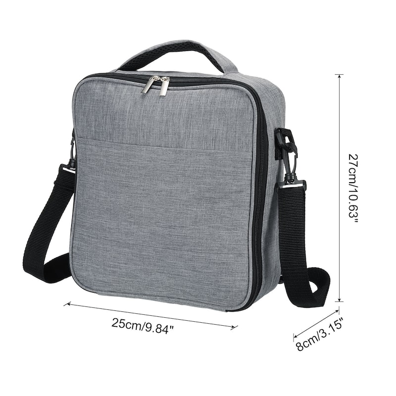 Insulated Lunch Bag, Lunch Tote Bag, 10.63"x3.15"x9.84"