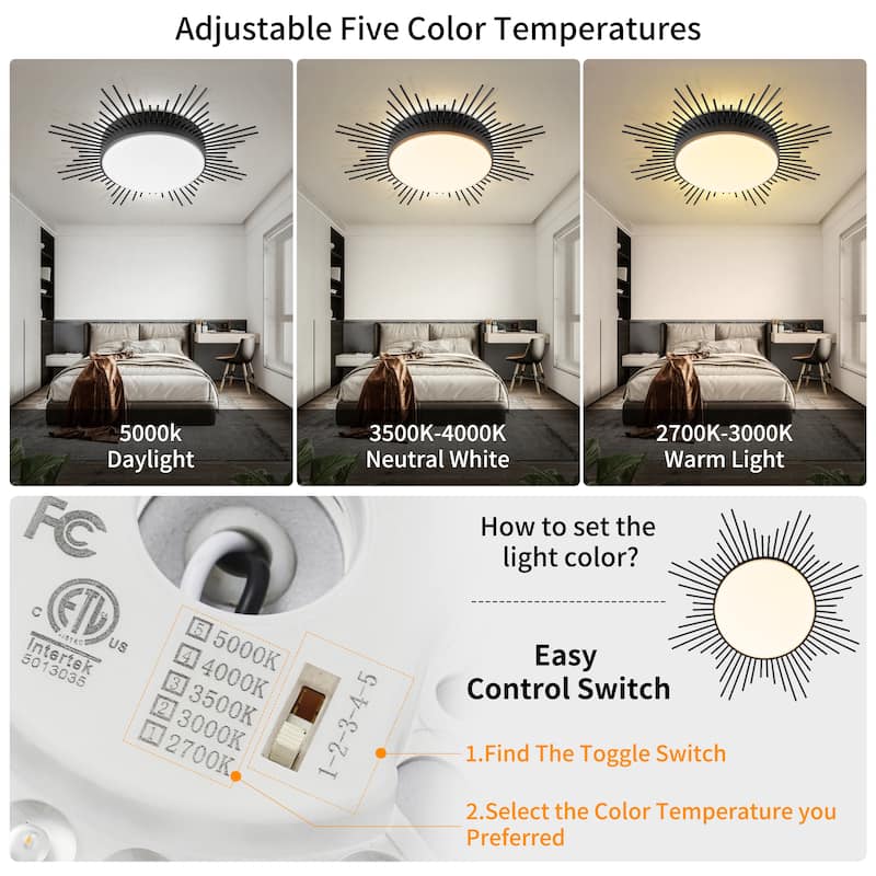 Starsky LED 23.60in. Round Unique/Statement Flush Mount