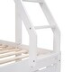 preview thumbnail 17 of 16, Triple Bunk Bed with Ladder and Storage Drawers, Full Over Twin & Twin Bedframe, Solid Wood Detachable Triple Bed for Kids Teens