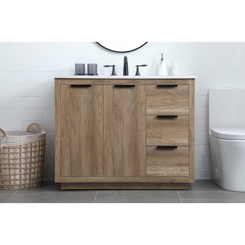 Elegant Lighting VF19442 Blake 42" Free Standing Single Basin Vanity