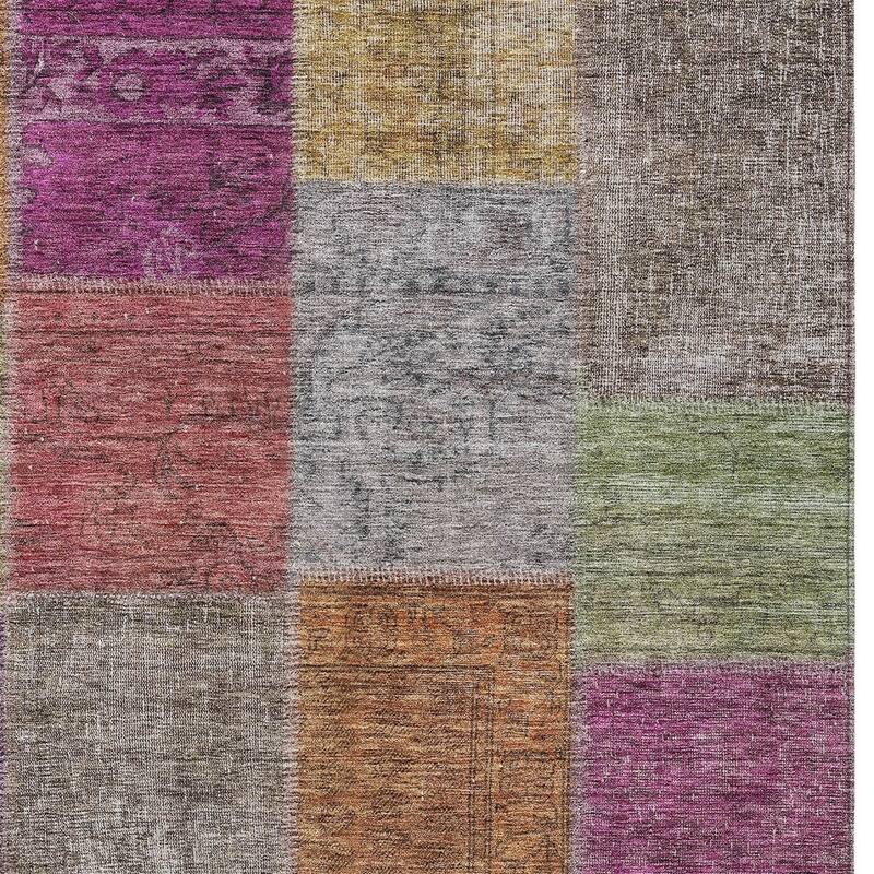 HomeRoots Patchwork Transitional Rectangle Outdoor Rug