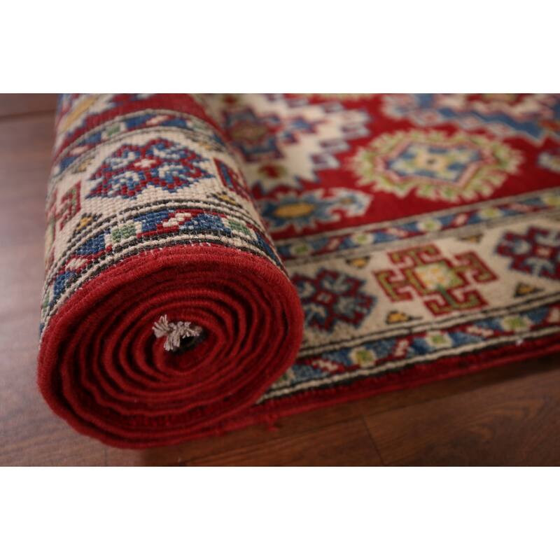 Kazak Oriental Rug Hand-Knotted Wool Carpet - 2'7" x 19'3"