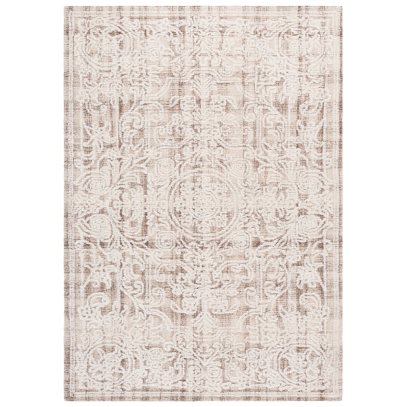 SAFAVIEH Handmade Metro Jetmira Wool Rug - Beige/Ivory - 6' Square