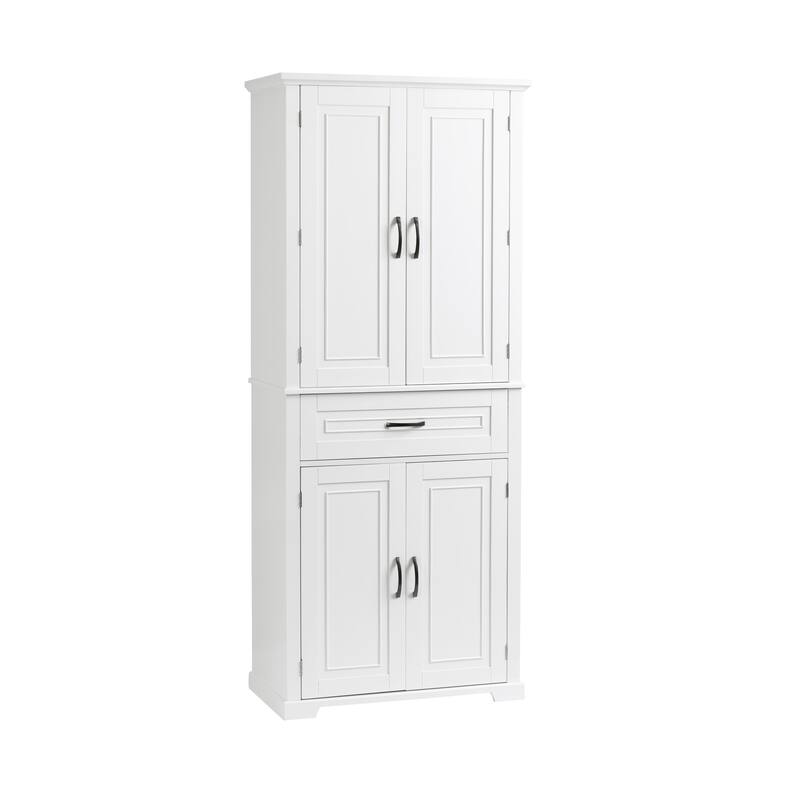 GDFStudio - Marcus Tall Freestanding Bathroom Cabinet with Ample Shelving and Adjustable Storage
