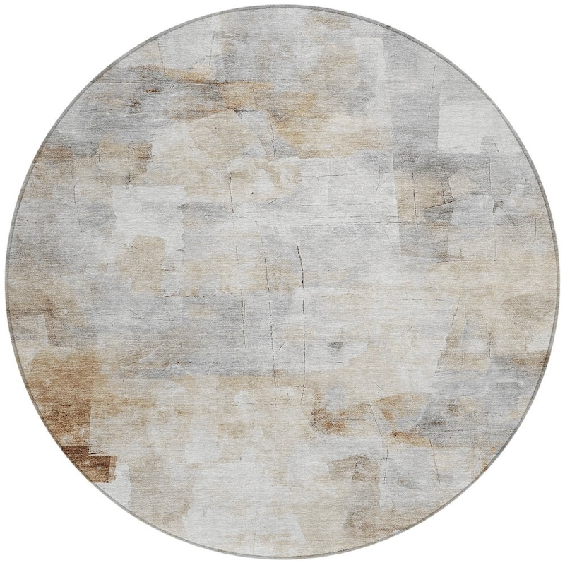 HomeRoots Abstract Transitional Rectangle Outdoor Rug