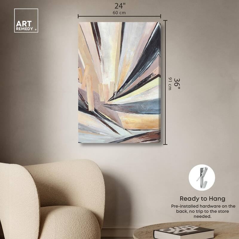 Balancing Lines I Canvas by Art Remedy, Gallery Wrapped