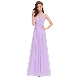 White Knee Length Empire Waist Chiffon Dress