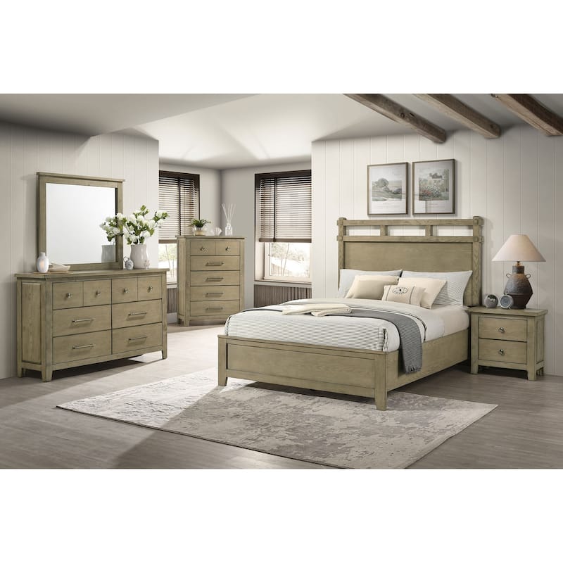 Hazlewood Bedroom Set Vineyard Oak - Queen - 5 Piece