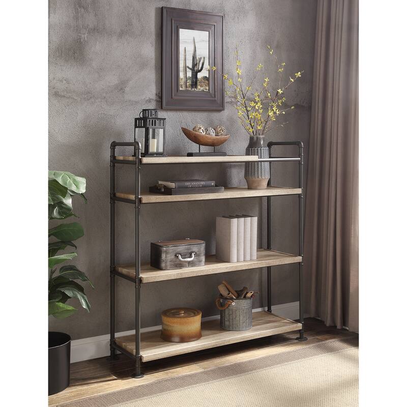 Brantley Metal Frame Bookshelf with Shelves
