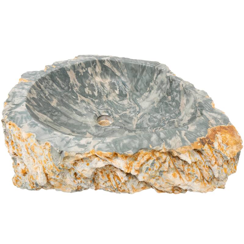 Miseno Natural Stone 17" Specialty Vessel Bathroom Sink - Royal Cobblestone