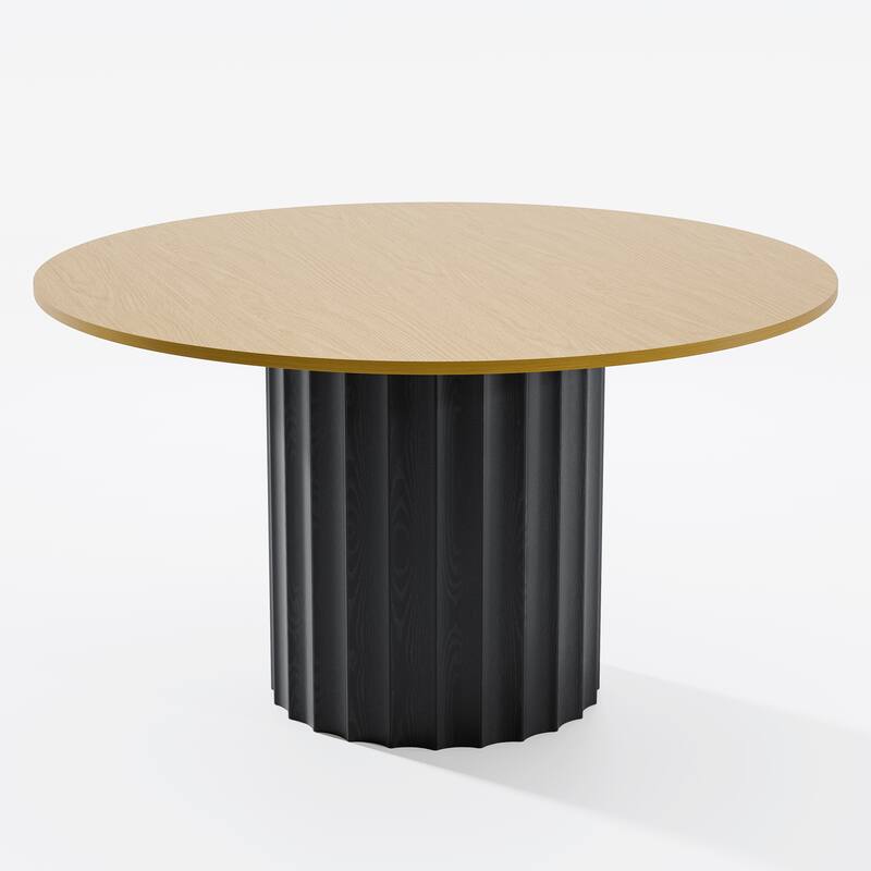 Solid Wood Round Dining Table Kitchen Table for Living/Dining Room Coffee Office
