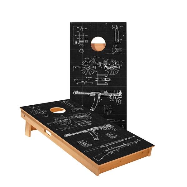 slide 2 of 5, Arms Drawings Cornhole Boards NO Bags - Add Board Lights