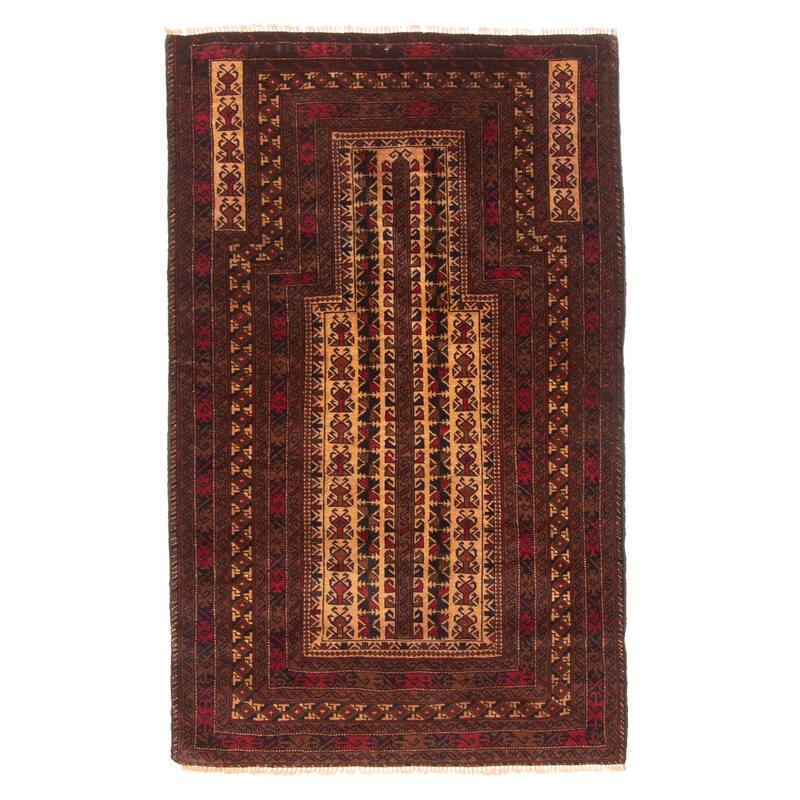 ECARPETGALLERY Hand-knotted Teimani Beige Wool Rug - 2'10 x 4'8