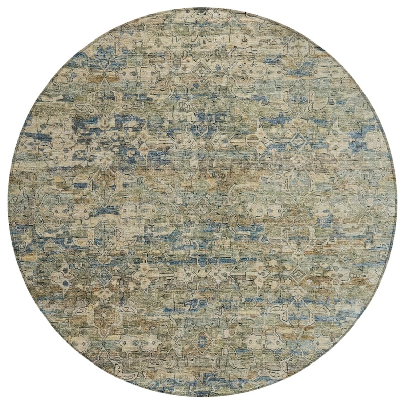 Machine Washable Indoor/ Outdoor Traditional Harmony Chantille Rug