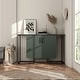 preview thumbnail 5 of 12, Furniture of America Hannah Modern Fluted Sage Green 2-Shelf Dining Buffet Cabinet