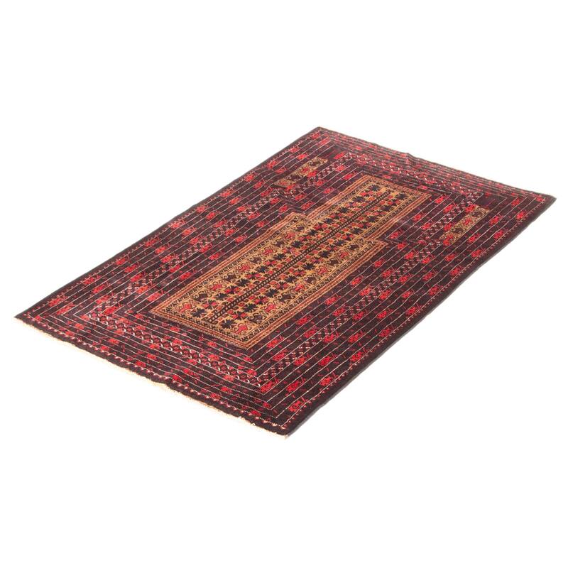 Teimani Brown Rug 3'4" x 5'6" - 3'4 x 5'6