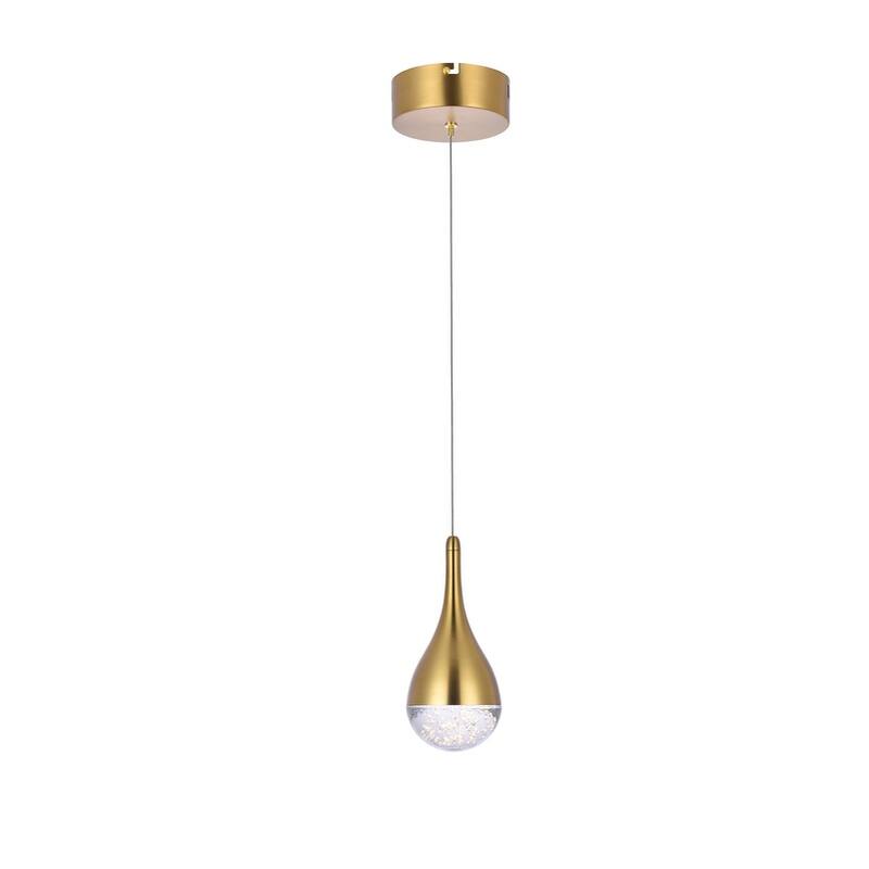 Indigo Home 5 inch LED pendant in satin gold - Gold