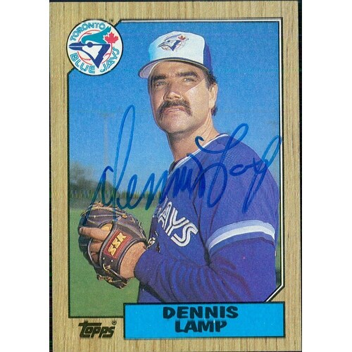 Shop Signed Lamp Dennis Toronto Blue Jays 1987 Topps Baseball Card