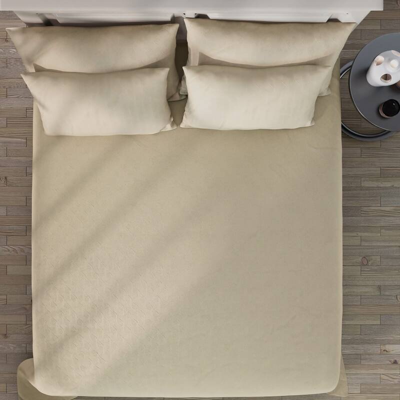 HOMESMART Beige polyester Embossed 6pcs Sheet Set Mothers Day Gifts