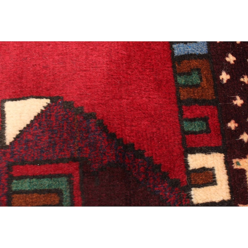 ECARPETGALLERY Hand-knotted Teimani Red Wool Rug - 2'11 x 4'11