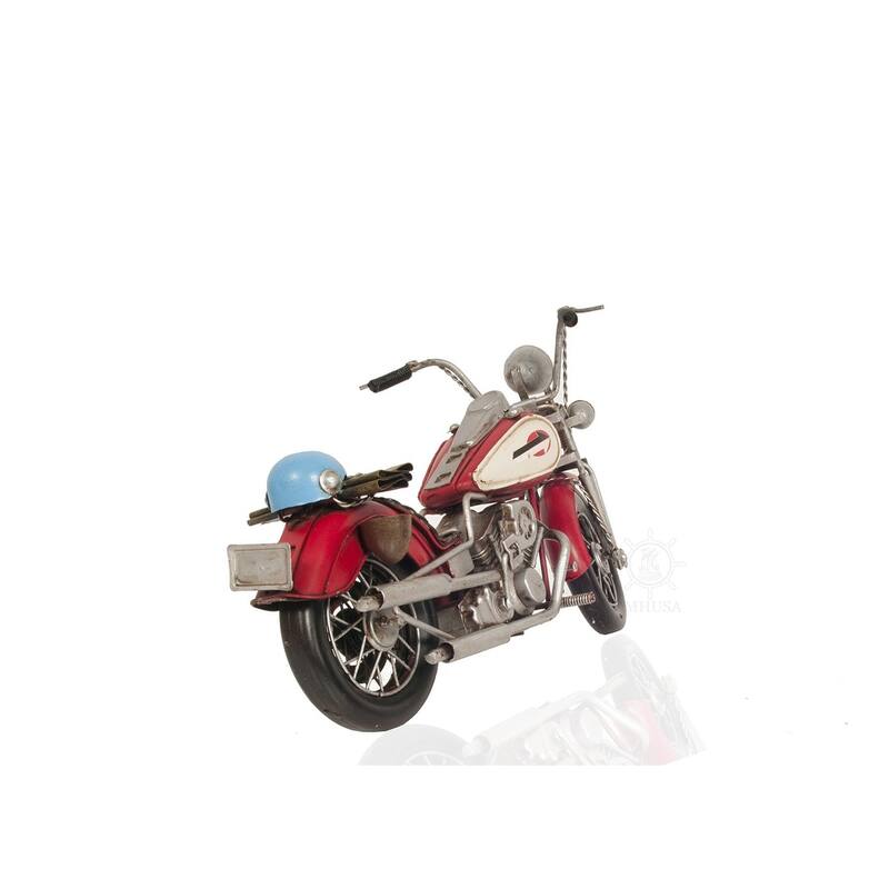 Red Harley Davidson Motorcycle Sculpture