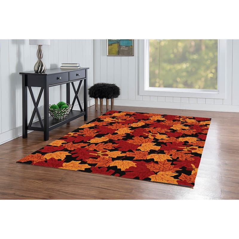 Trio Autumn Leaves Area Rug